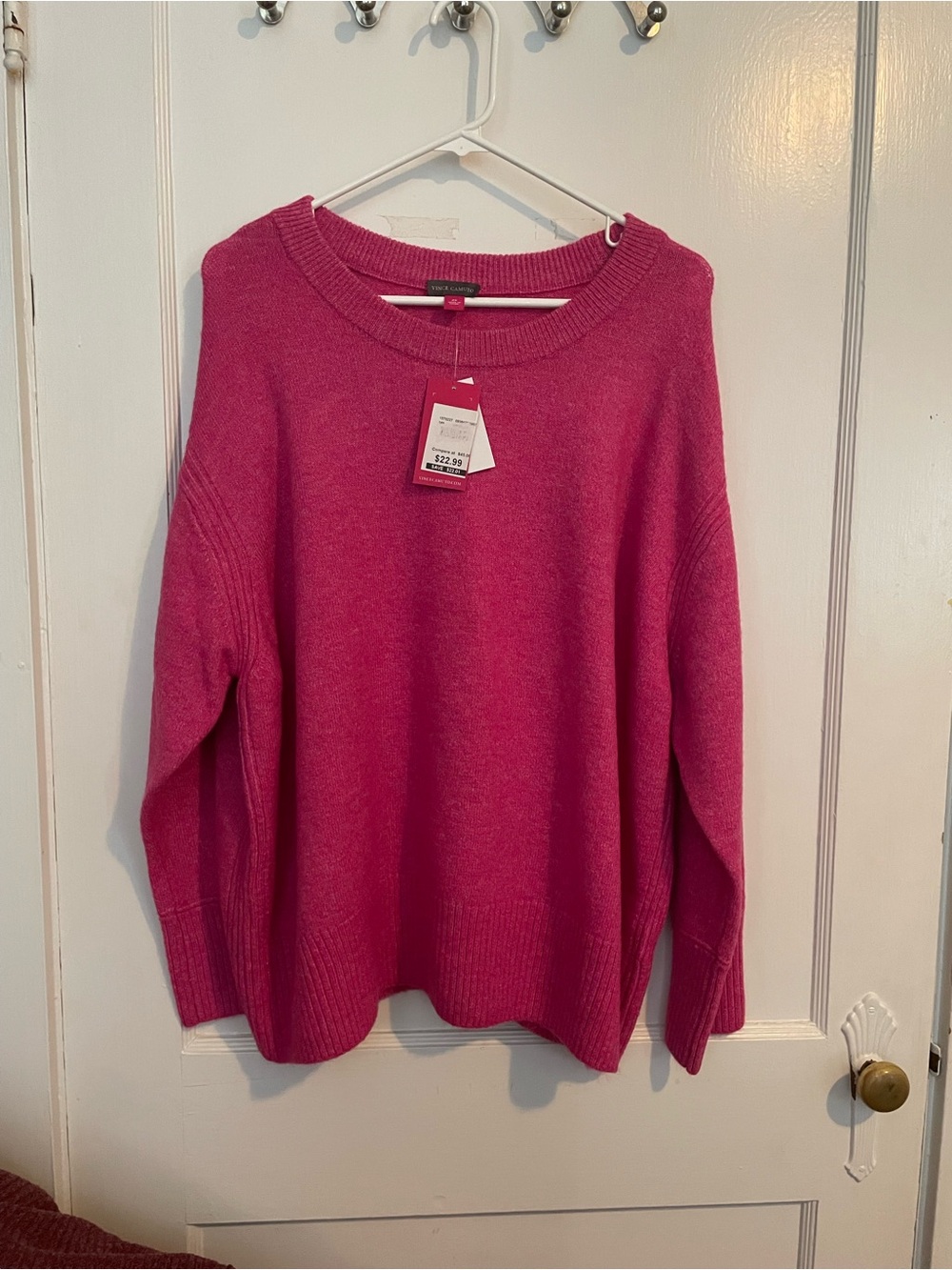 Vince Camuto Hot Pink Crewneck Sweater